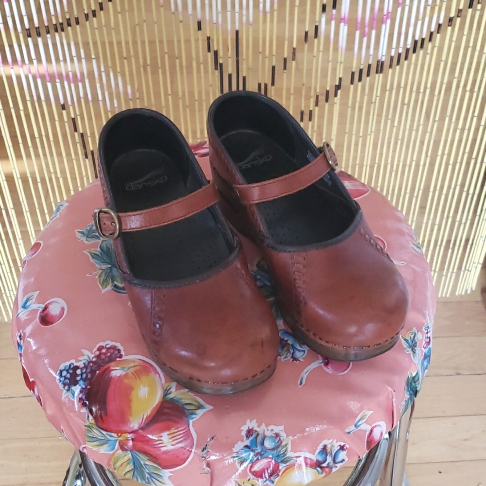 Dansko Brown Leather Mary Janes Size 36